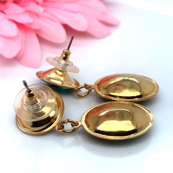 2/$14 Teal Drop Earrings - Picture 7 of 9